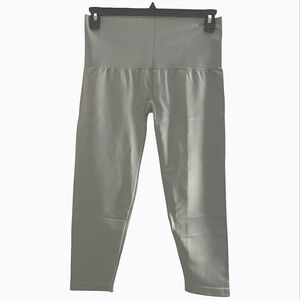 Breezies Tummy Smoothing Seamless 3/4 Cropped Legging-Sage Green 1X